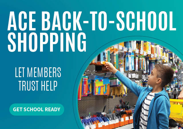 Ace back to school shopping with a back to school shopping personal loan. Let Members trust help. Ace back to school shopping with a back to school shopping personal loan. Let Members trust help.