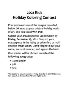 Kids Holiday Coloring Contest 2021