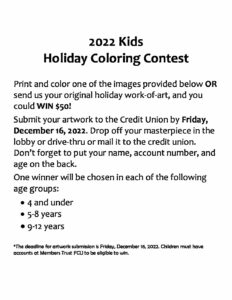 Kids Holiday Coloring Contest 2022
