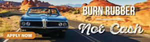 burn rubber not cash auto loan refi promotion