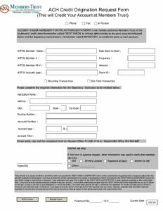 ACH Credit Origination Request updated Sept 2024 with new logo