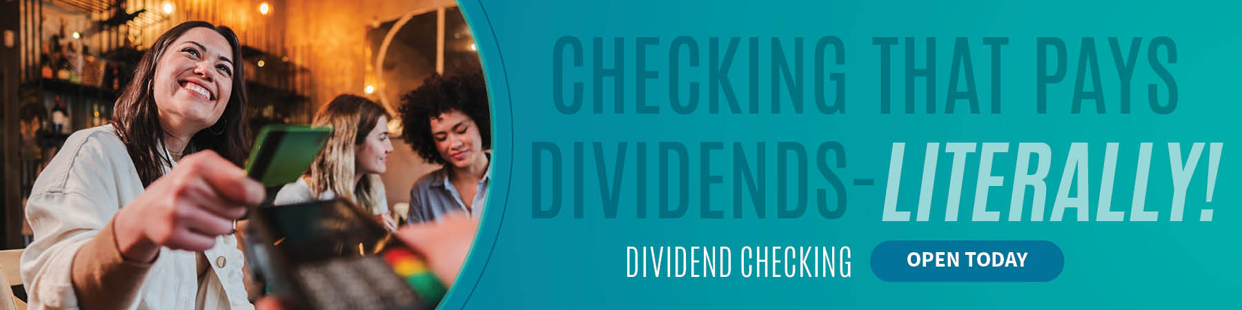 Group of people enjoying everyday purchases with MTCU dividend checking